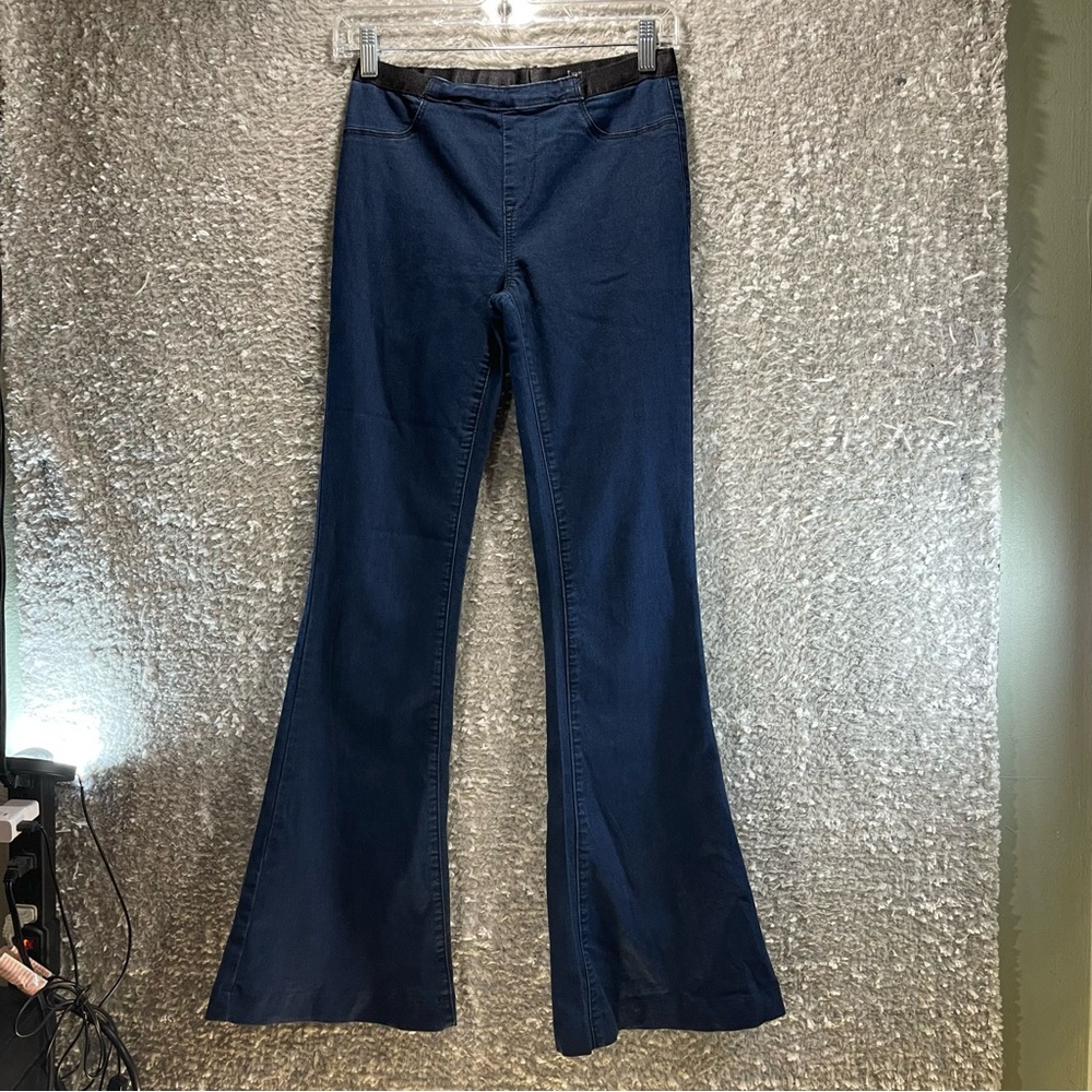Blank NYC Pull On Flare Pants Jeggings Sz 27‎ Blue Boho Hippie Bohemian Festival